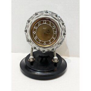 Vintage MAJAK MAYAK Crystal Chrome Mantle Clock